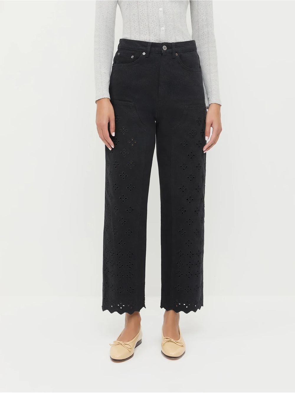 Loeffler Randall Demi Eyelet Pants 8